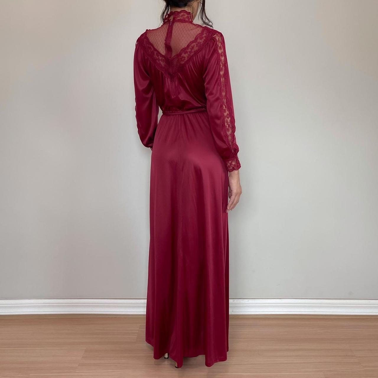 Vintage Victorian Burgundy Gown (XSS) chest up to... Depop
