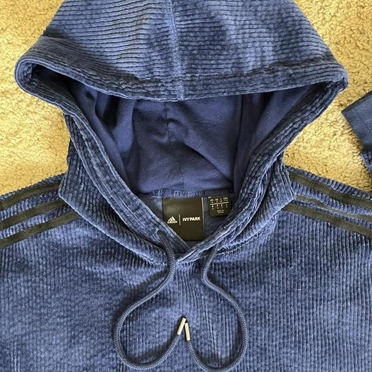 adidas x IVY PARK Men's Blue Corduroy Hoodie $90