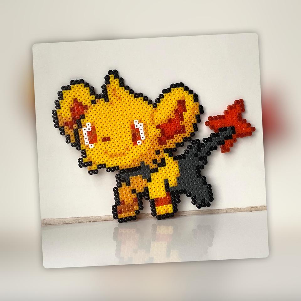 Pokemon Shiny Shinx Perler Bead Pixel Art