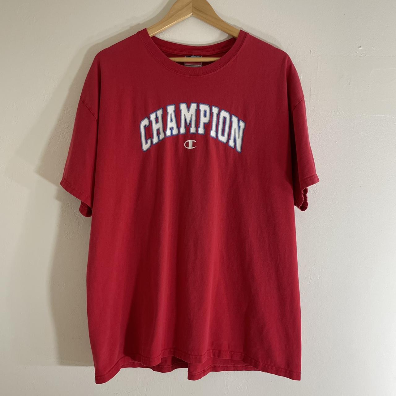 Vintage Y2K Champion Arc Logo T Shirt 🌀 free... - Depop