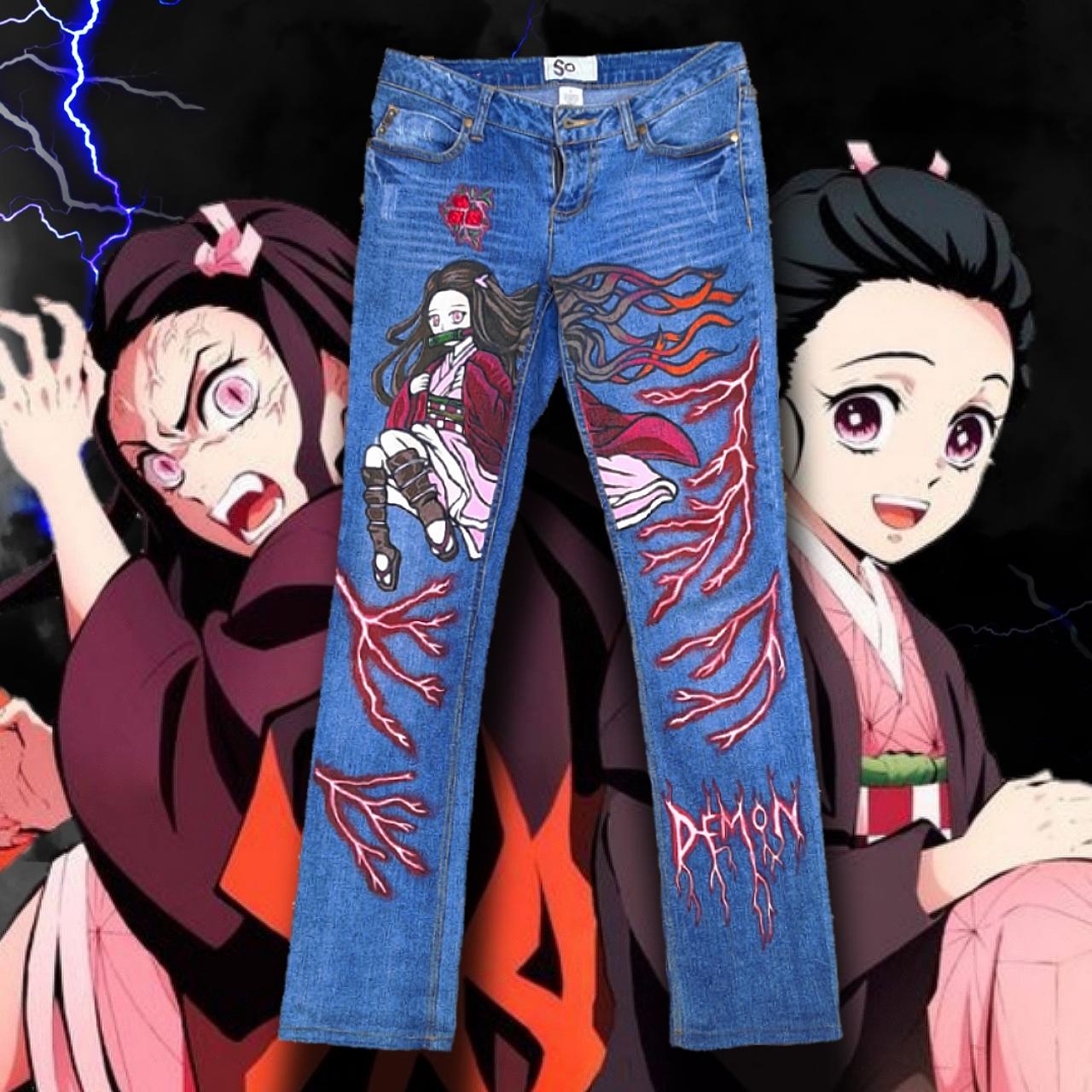 Demon Slayer Print Sweatpant Anime Long Pants Men Women Cosplay Casual  Jogging Pants Harajuku Streetwear Training Pants Men's Wk-white