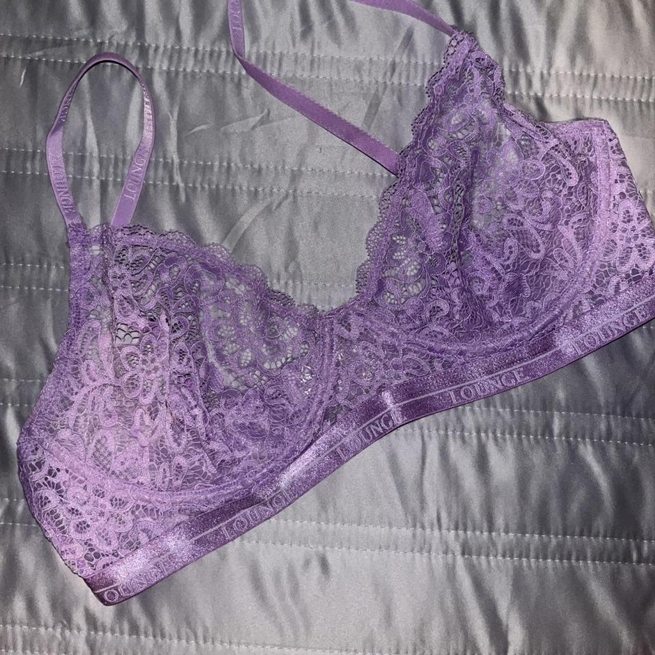 Lounge underwear balcony bra in lilac • Perfect... - Depop