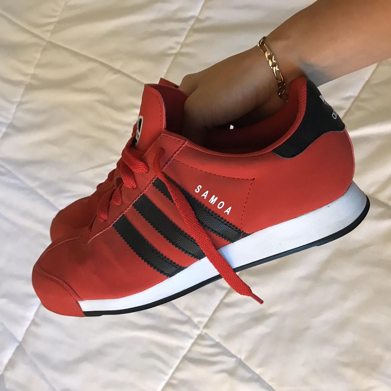 Adidas samoa red deals black