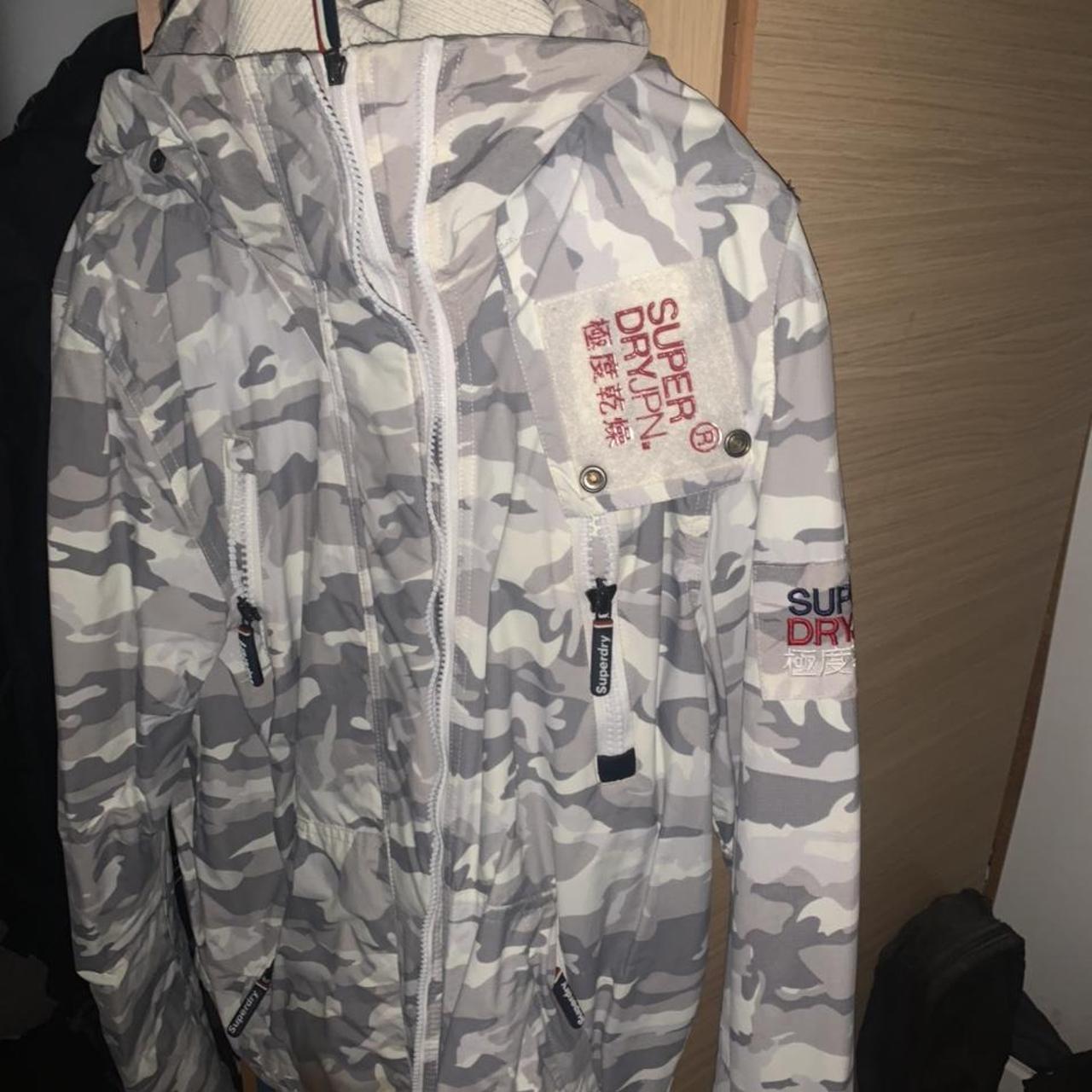 superdry white camo jacket