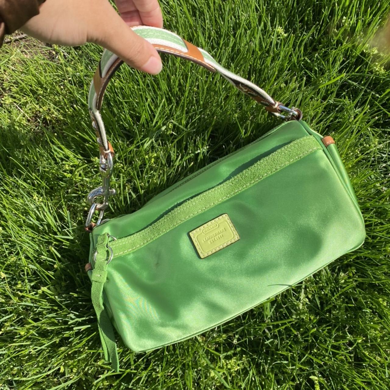 Extremely Rare Made In USA Old Coach 4115 Shoulder Bag Green