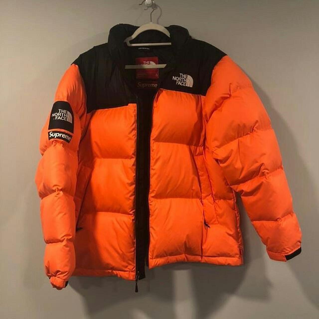 Supreme sale nuptse orange