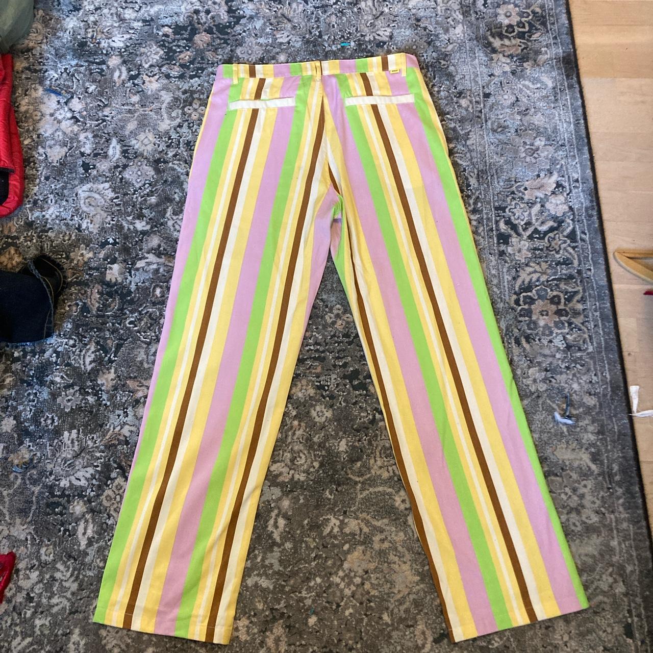 GOLF WANG Striped Dress Pants (kiwi) , Only worn...