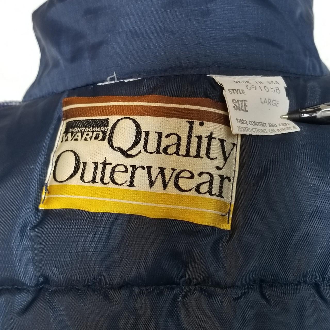 Montgomery Ward Quality Outerwear Puffer Button Up... - Depop