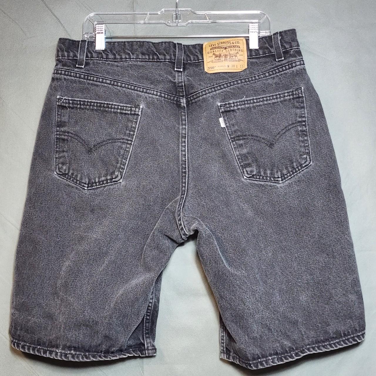 mens black levi denim shorts