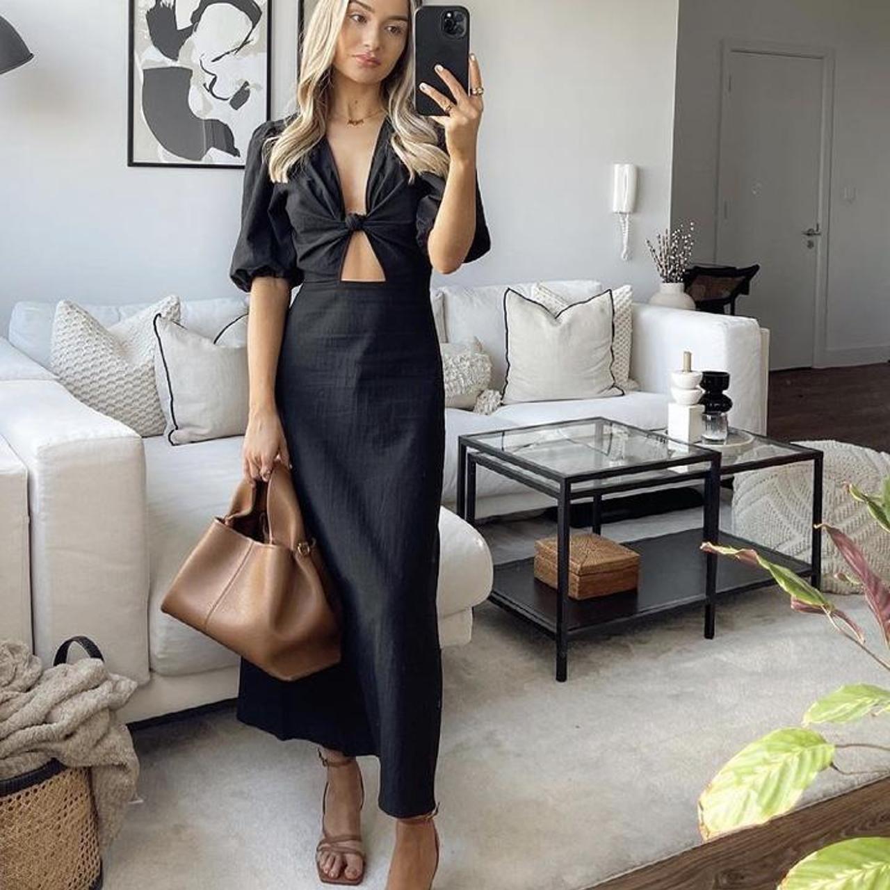 Sold out H☀M black midi dress with ...