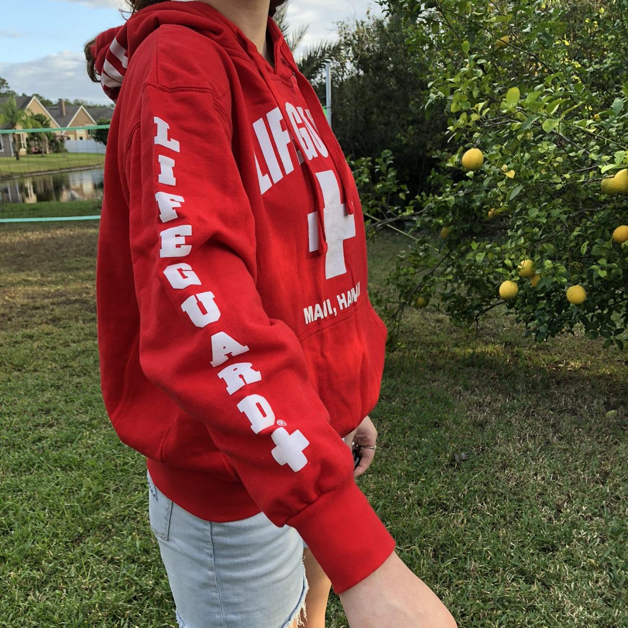 official maui hawaii lifeguard hoodie women's size - Depop