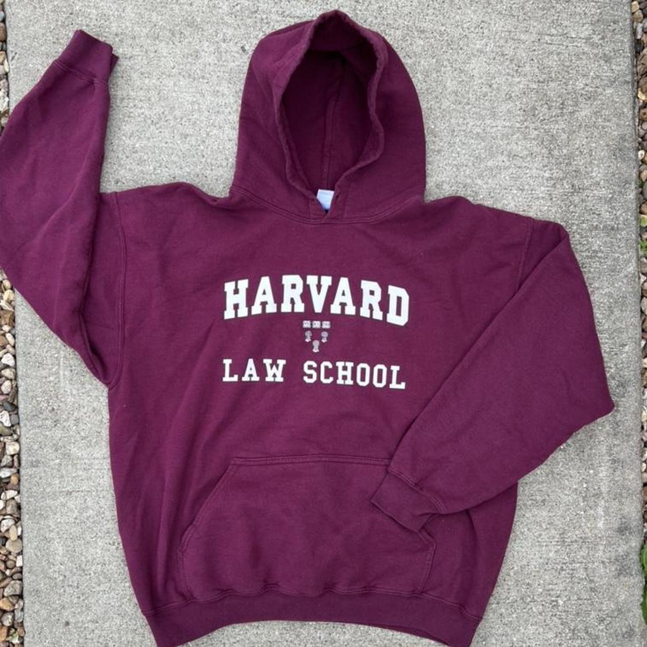 Vintage Harvard Law School College Burgundy Hoodie ... - Depop