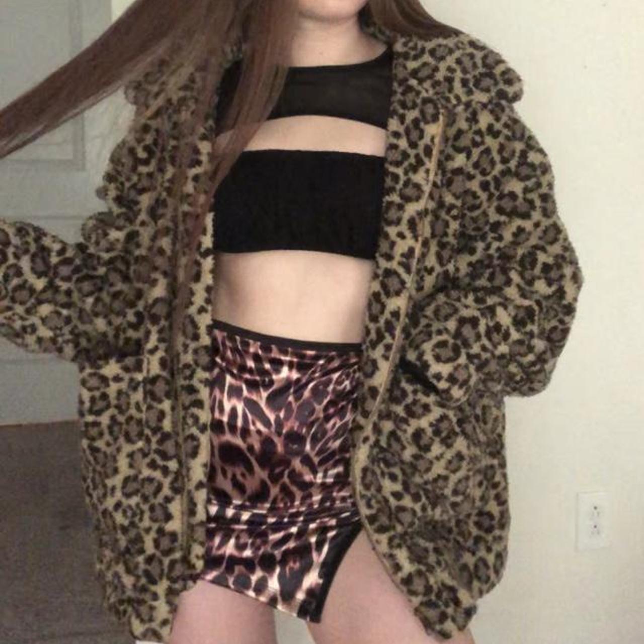 cheetah teddy coat
