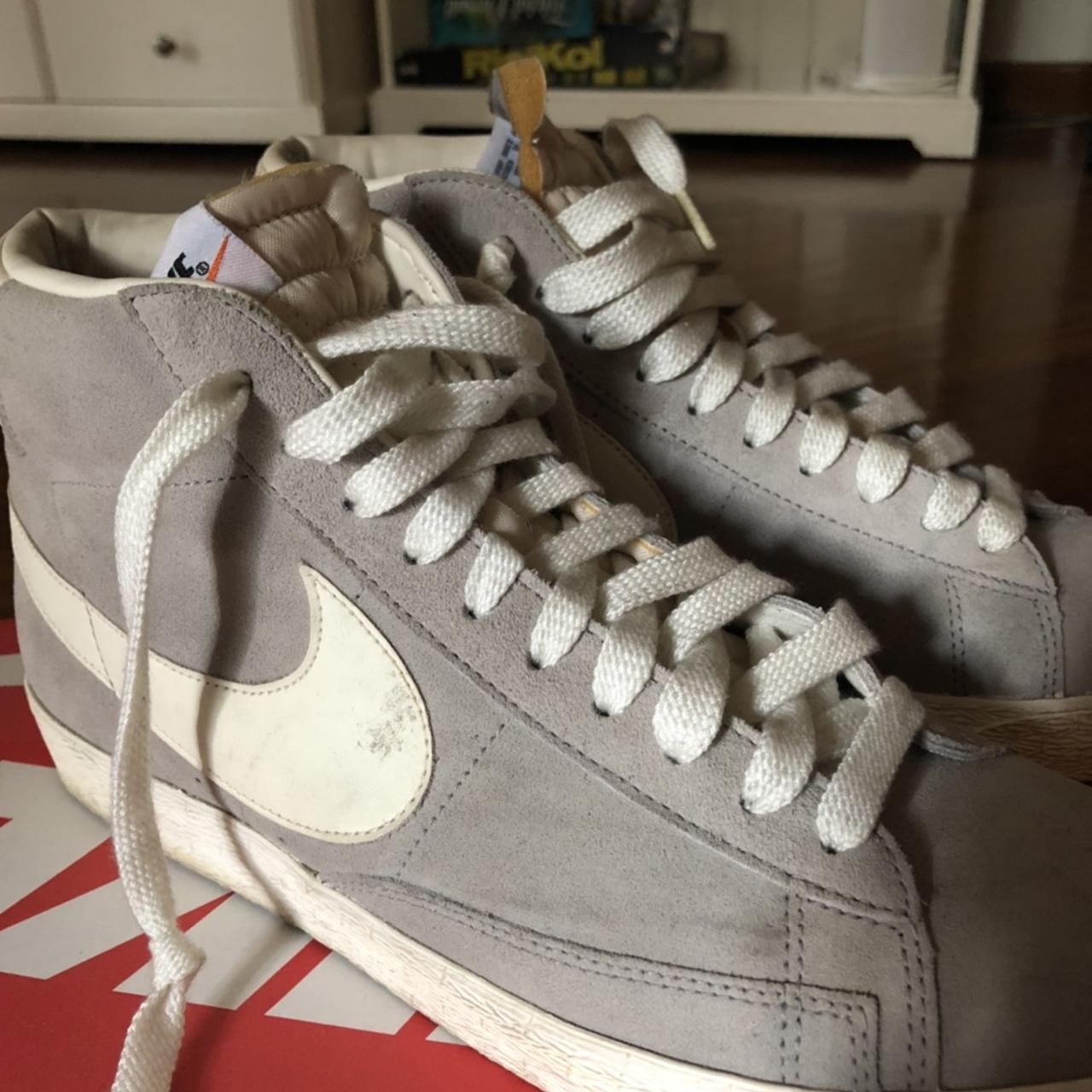 Nike Blazer Alte Grigie 44.5 Usate ma in buonissime... - Depop