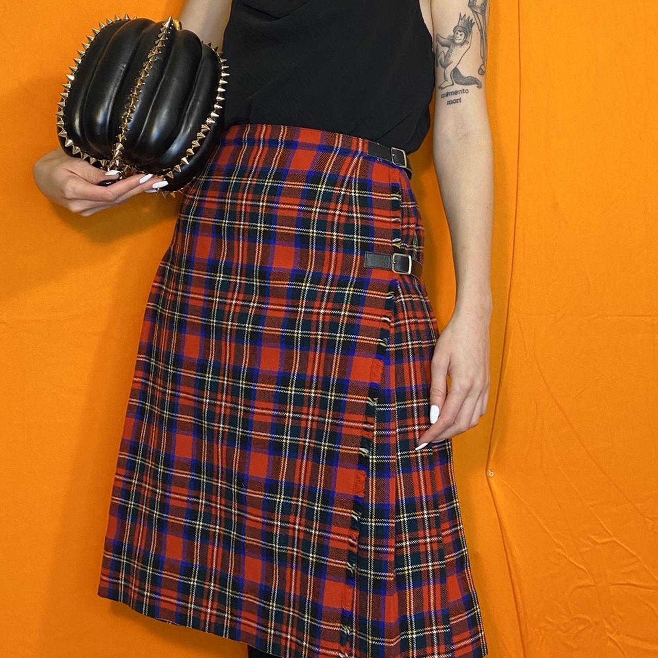 🧶 wool plaid wrap skirt 🧶 This plaid skirt is from... Depop