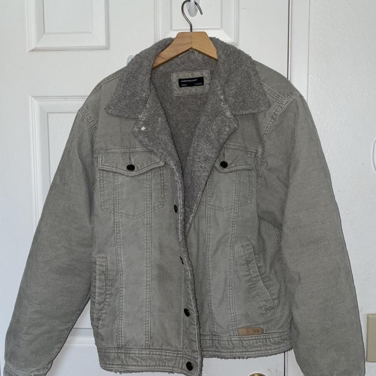 Olive green corduroy jacket for sale. Sz Medium... - Depop