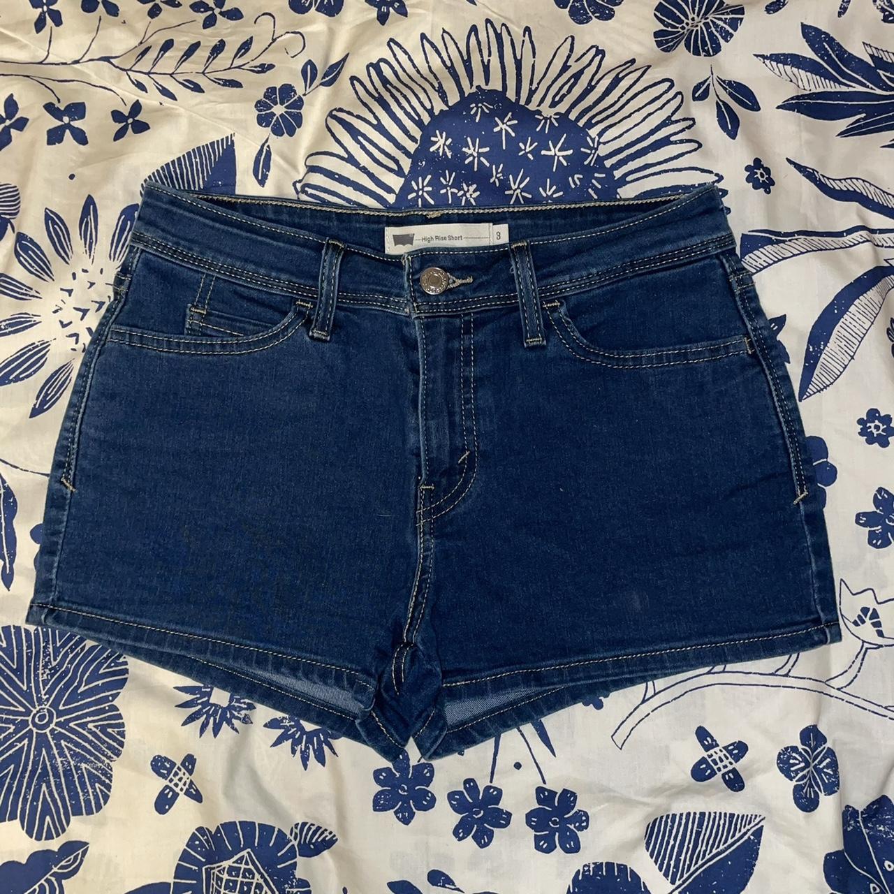 Levi's Women's Navy and Blue Shorts (2)