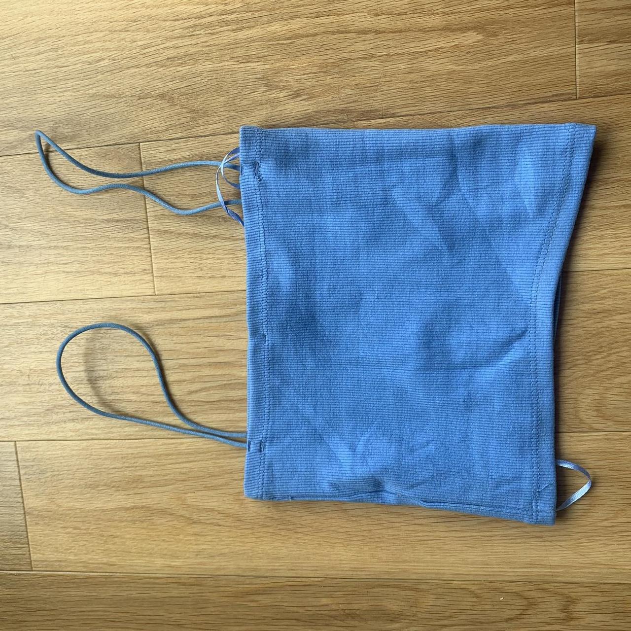 BLUE ZARA CROP TOP size S, worn once🦋🦋 Depop