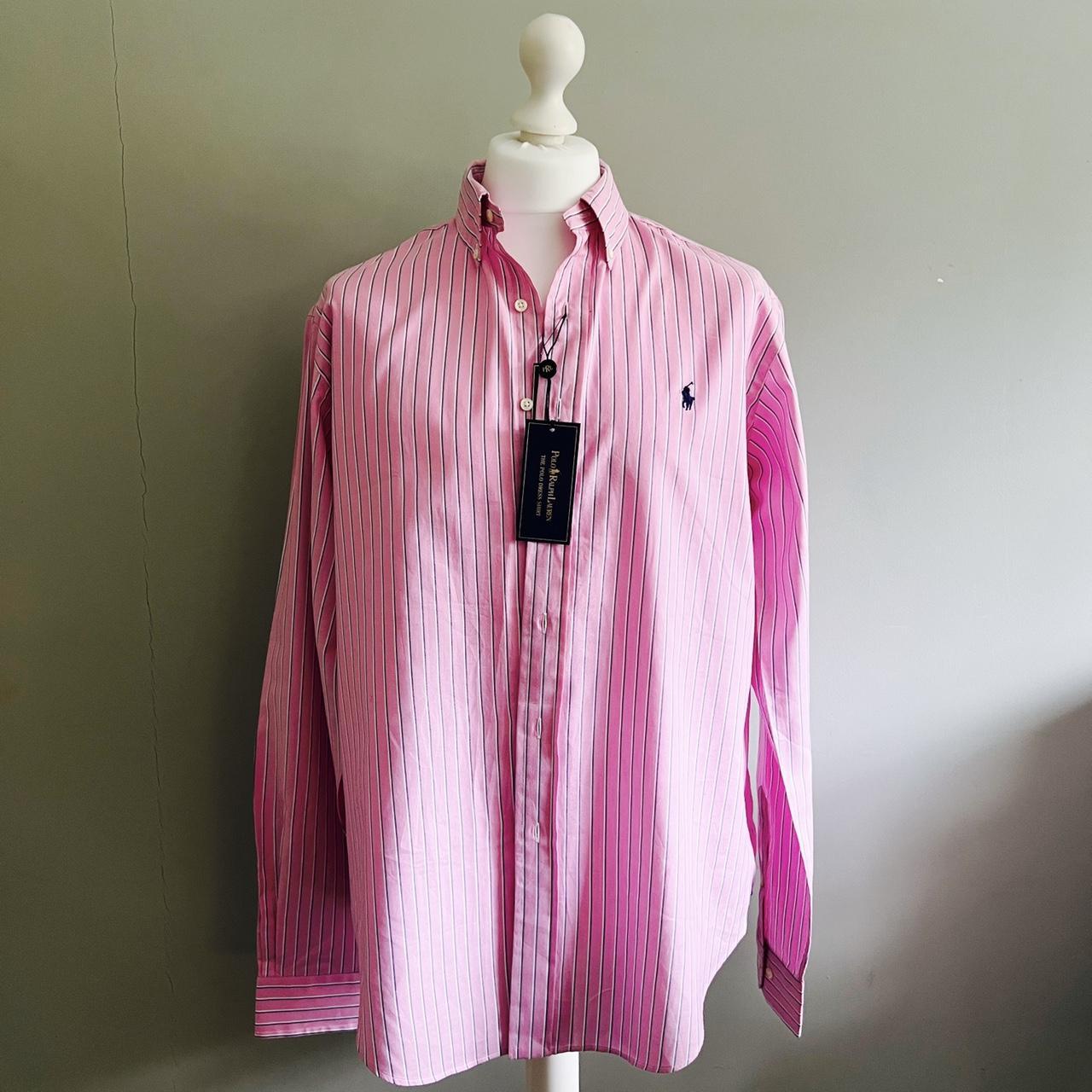 Polo Ralph Lauren Pink, Navy & White Long Sleeve... Depop