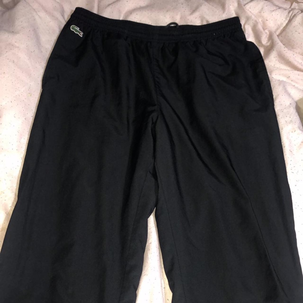 Black pair of Lacoste baggies worn once but don’t... - Depop