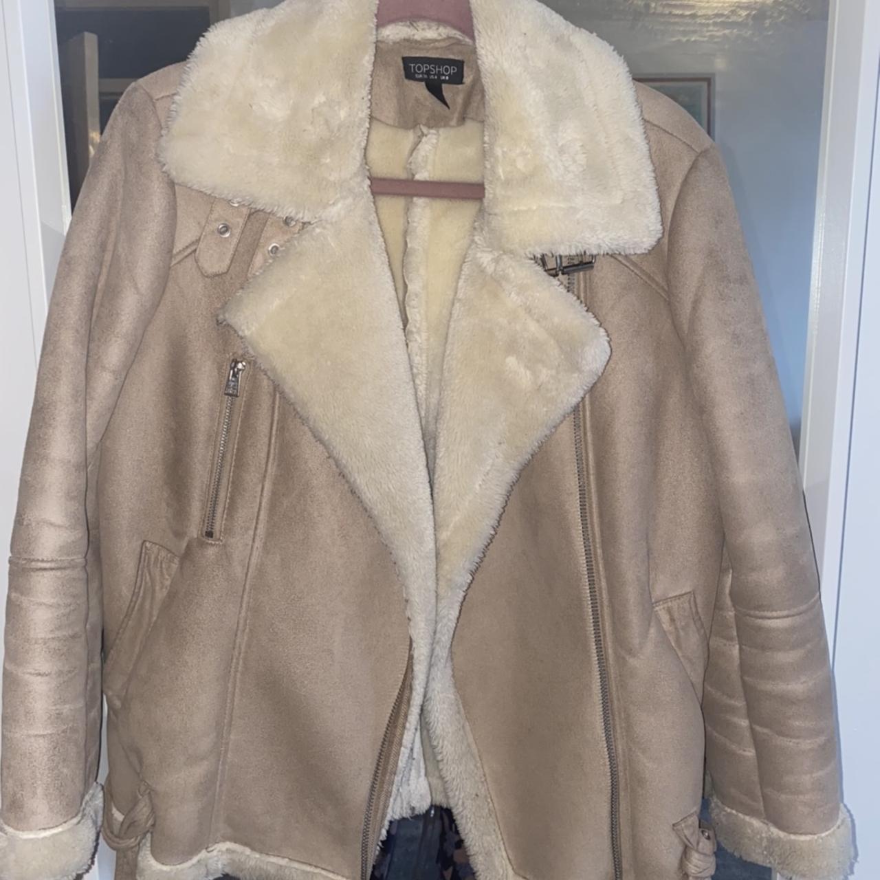 cream aviator jacket topshop