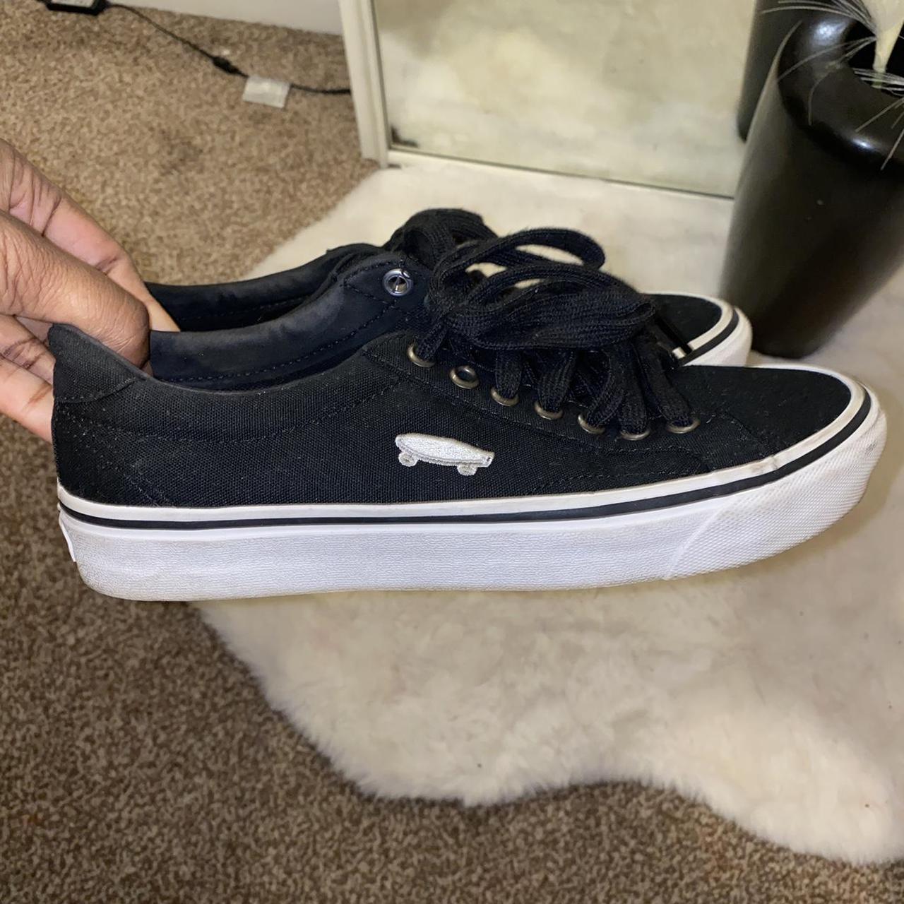 Vans Women S Black And White Trainers Depop   P0 