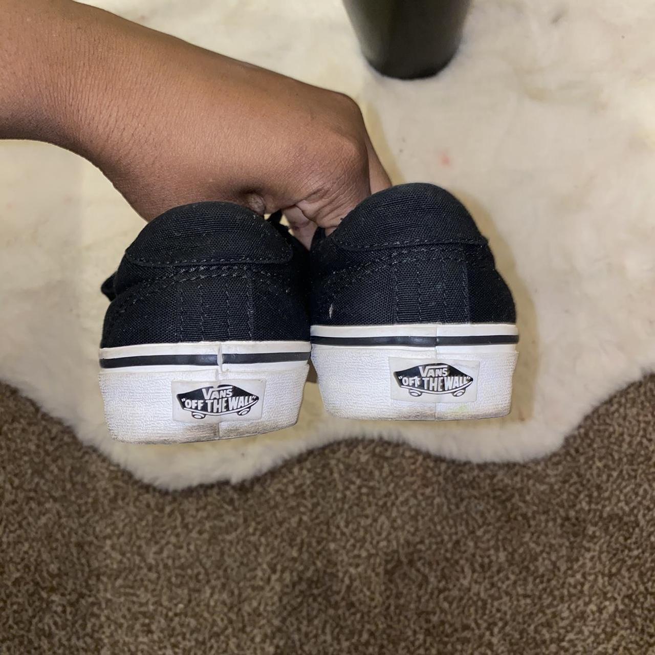 Vans Women S Black And White Trainers Depop   P0 