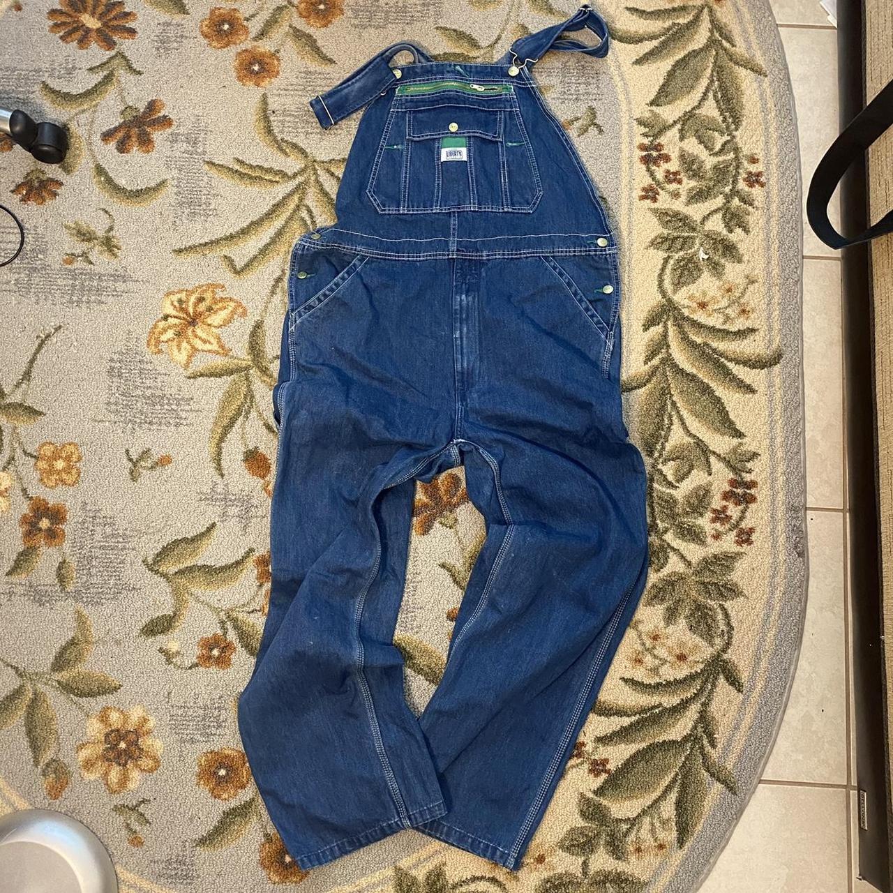 Vintage liberty overalls Size 36 Inseam 28 Leg... Depop