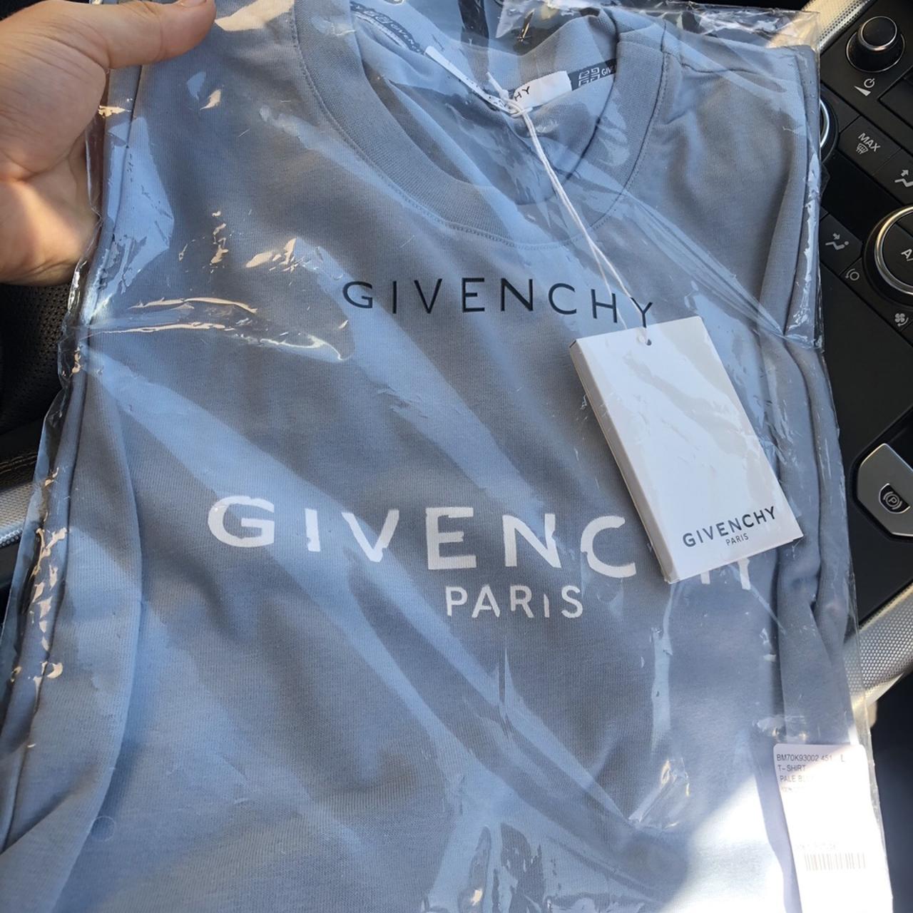 Givenchy destroyed clearance t shirt blue