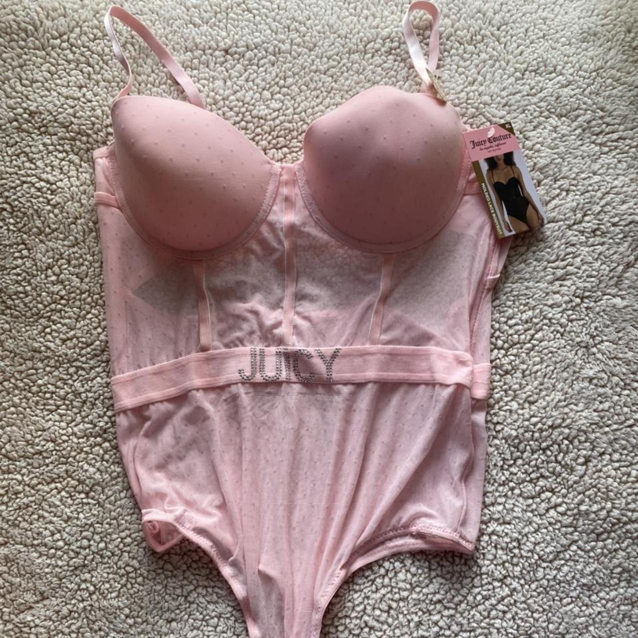 Juicy Couture- Molded Thong Lace Bodysuit,  - Depop