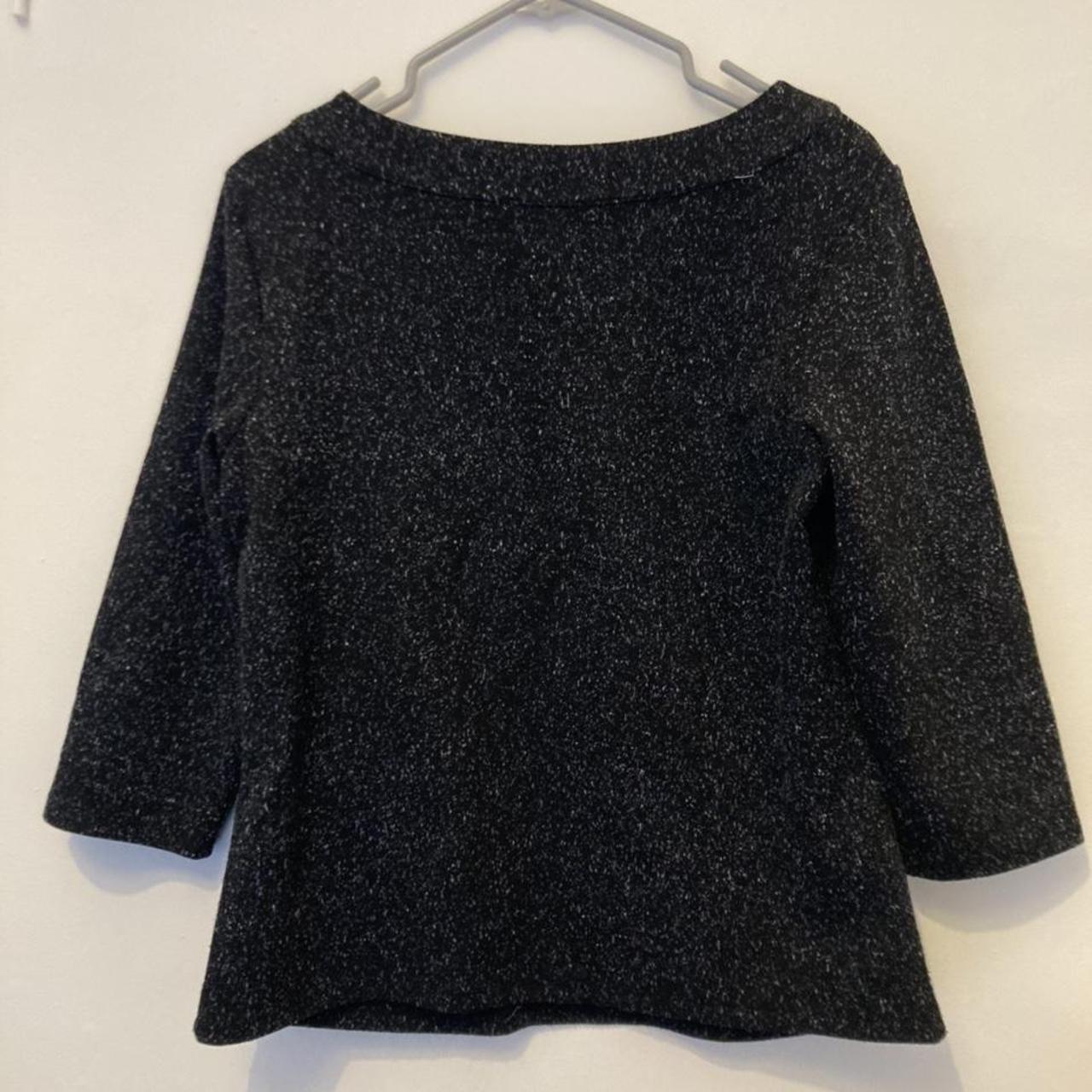 Laura Ashley top Is black and speckled with white... - Depop