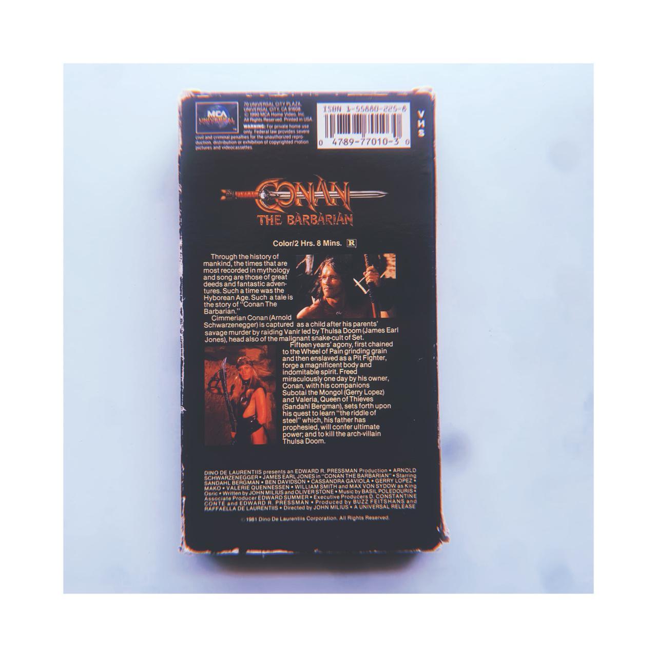 CONAN THE BARBARIAN 1981 VHS. With the one and only... - Depop