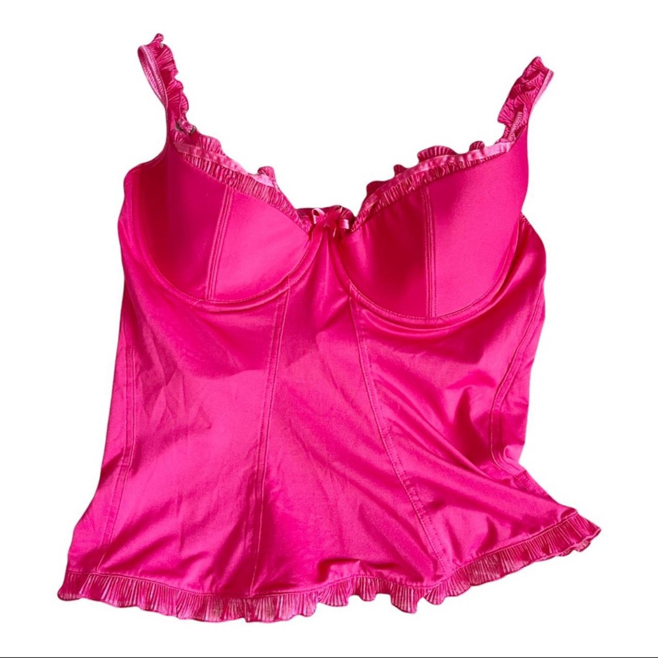 Victoria's Secret Hot Pink Babydoll Corset Lingerie... - Depop