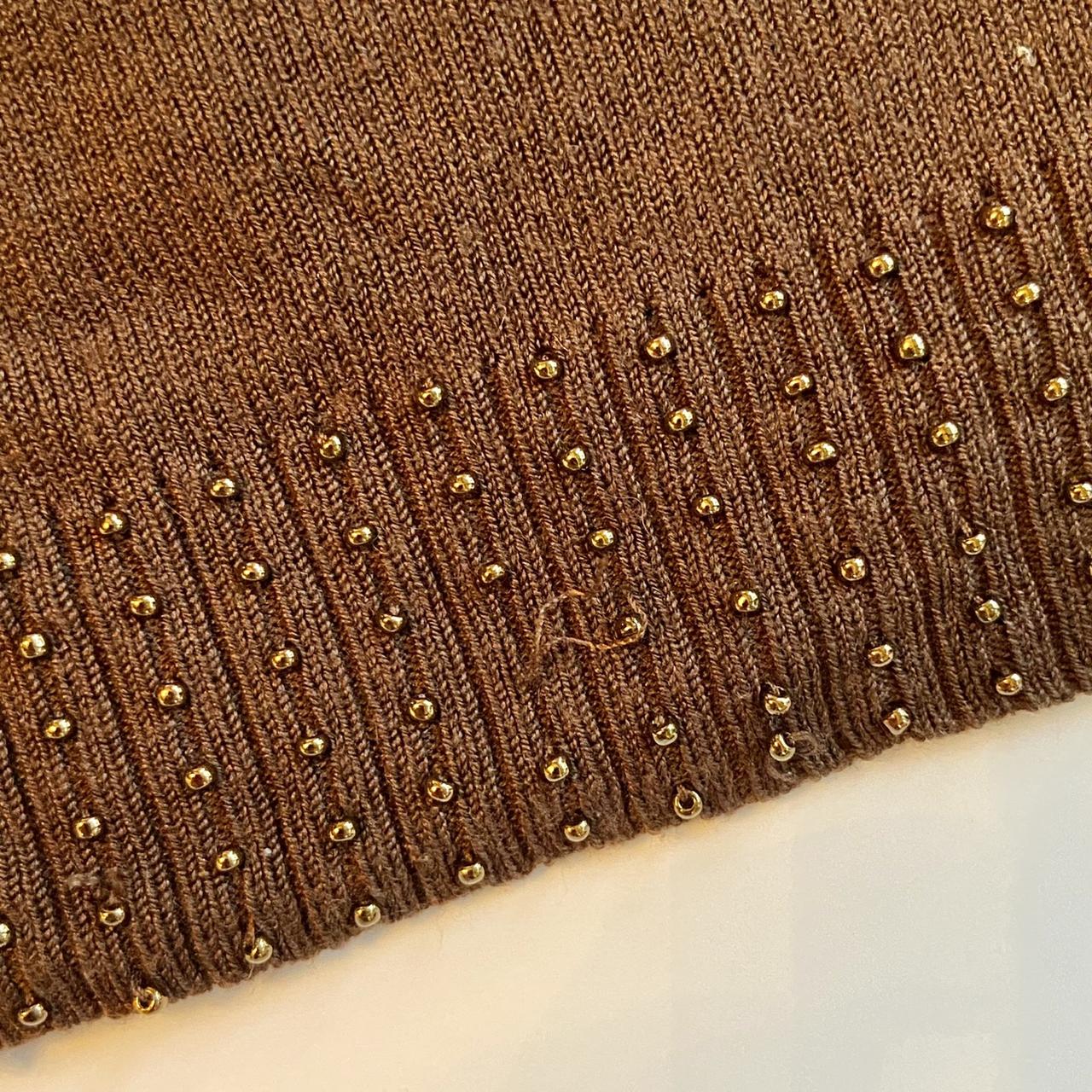 A. Saks Women's Gold and Brown Shirt (4)