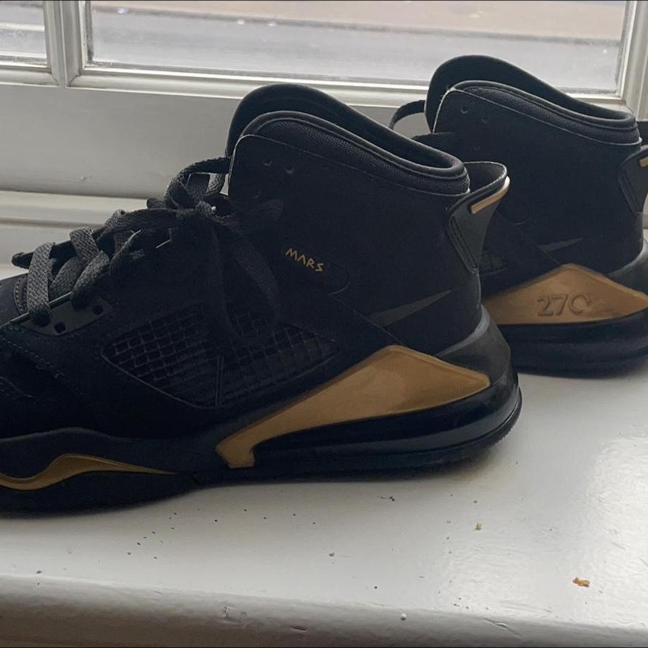 Nike Air Jordan Mars 270 Black Metallic Gold Depop