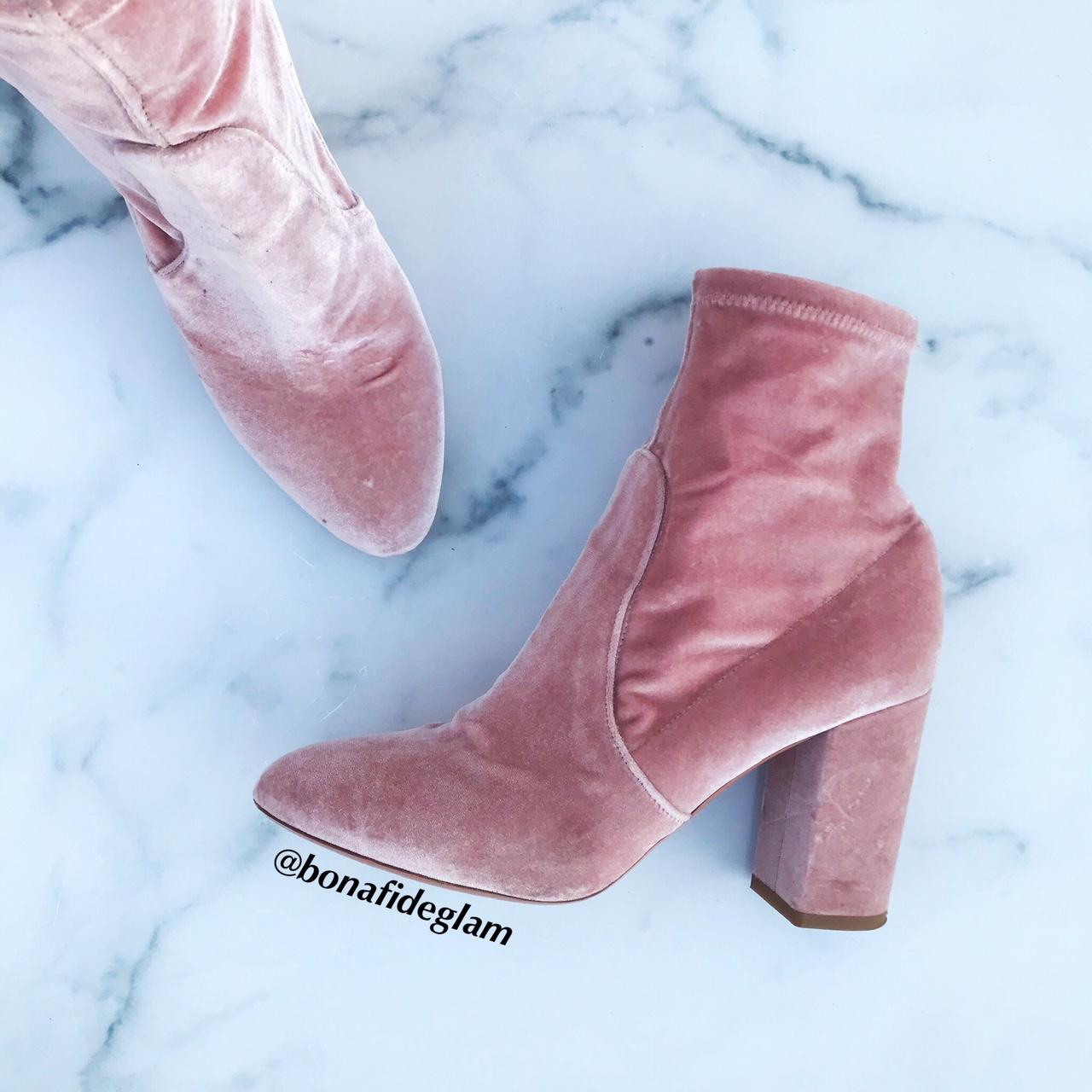 Blush on sale velvet booties