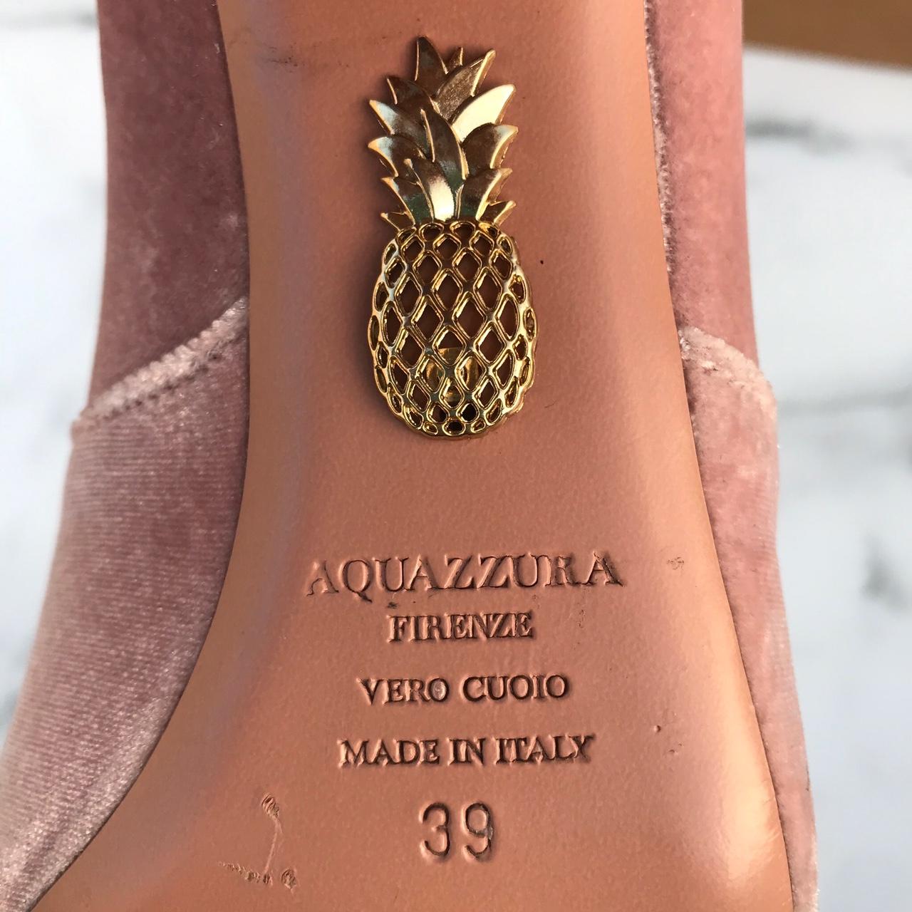 100 authentic Aquazzura So Me pink velvet ankle. Depop