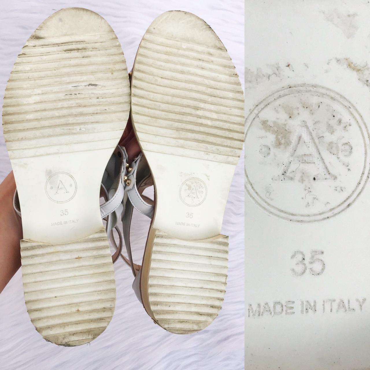 Aperlai Women's White Sandals (8)