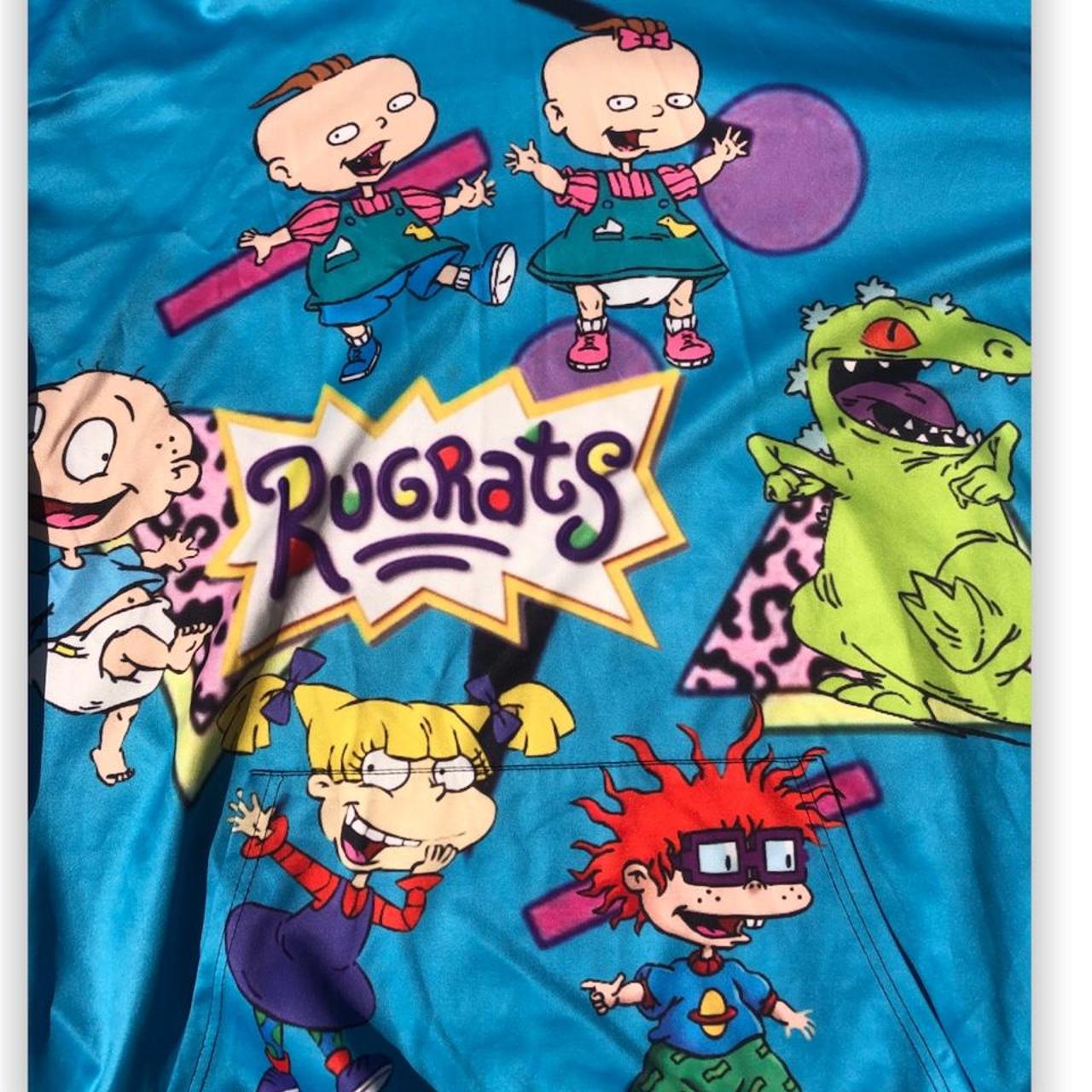 VINTAGE RUGRATS NYLON HOODIE SUPER OVERSIZED SO... - Depop