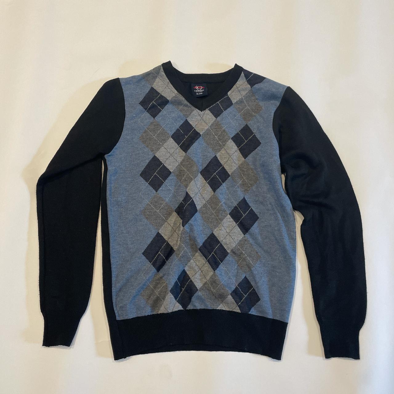 vintage cambridge classics argyle sweater XL... - Depop