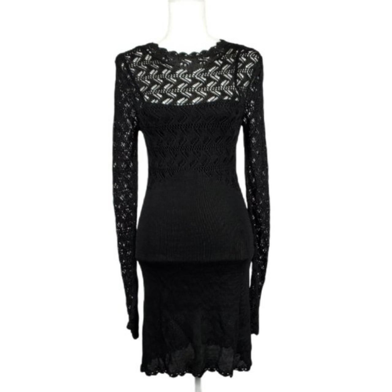 Free people black crochet 2024 dress