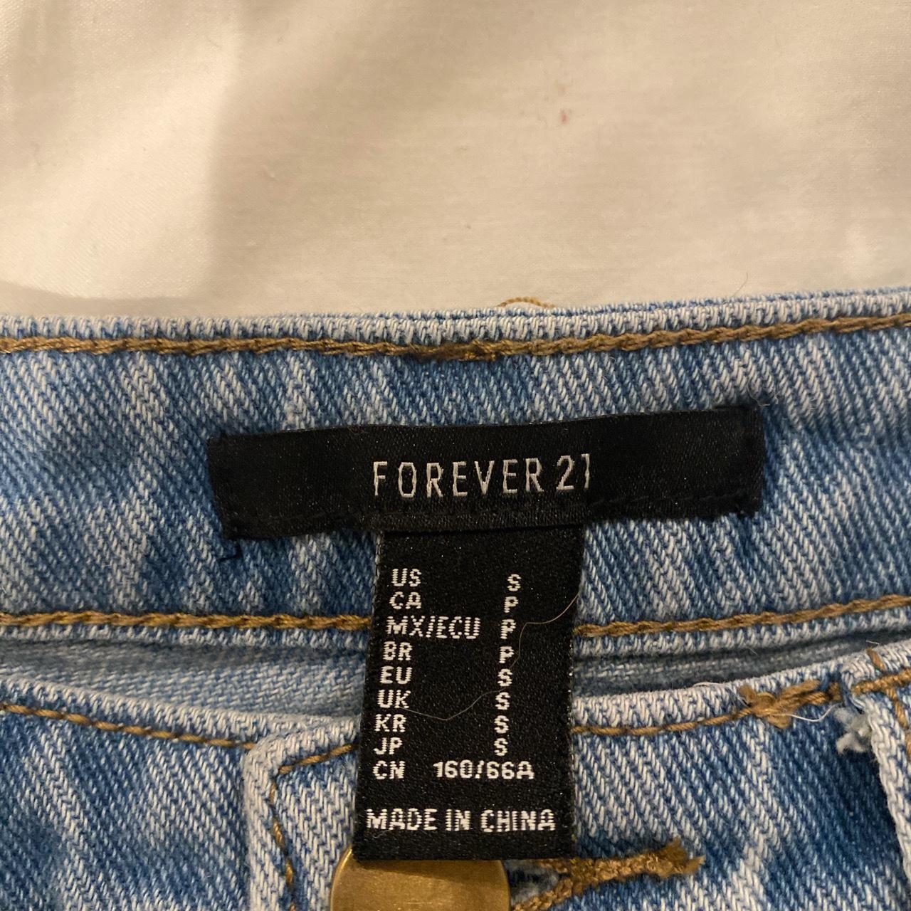 forever 21 mini denim skirt perfect for casual... - Depop