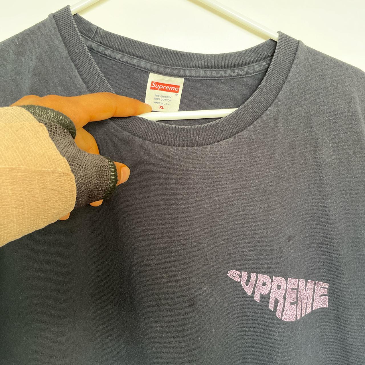 Supreme fronts hot sale tee navy