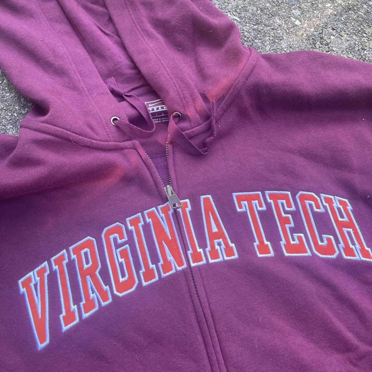vintage nike virginia tech zip up hoodie can fit... Depop