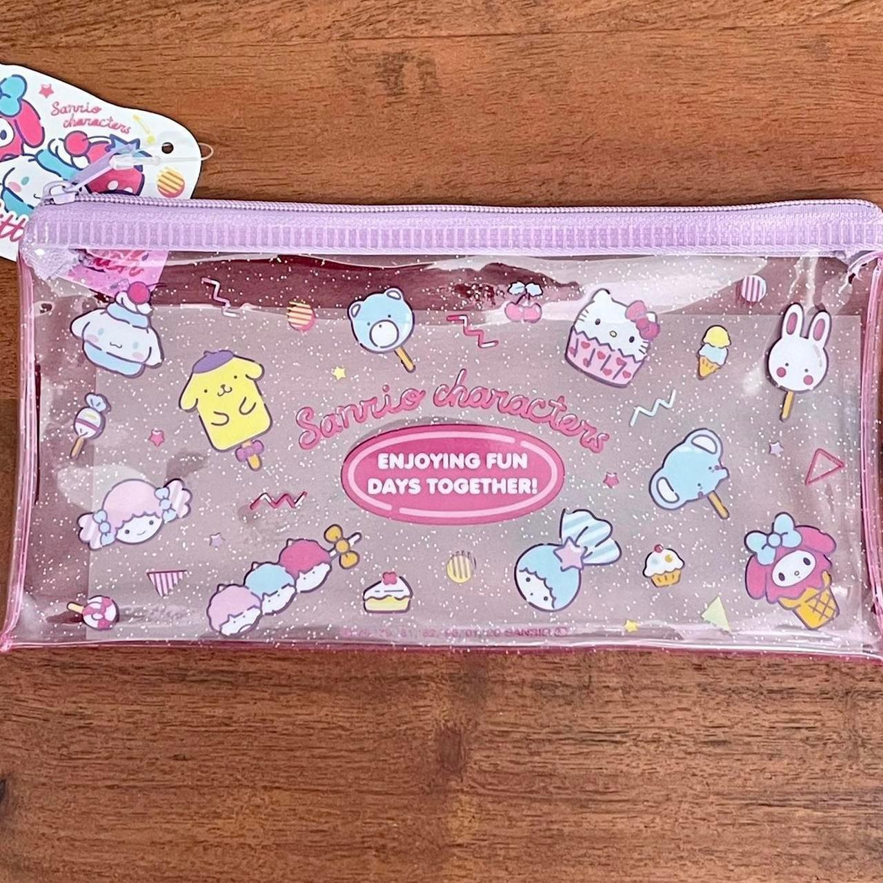 Sanrio characters glitter cosmetic toiletry pencil... - Depop