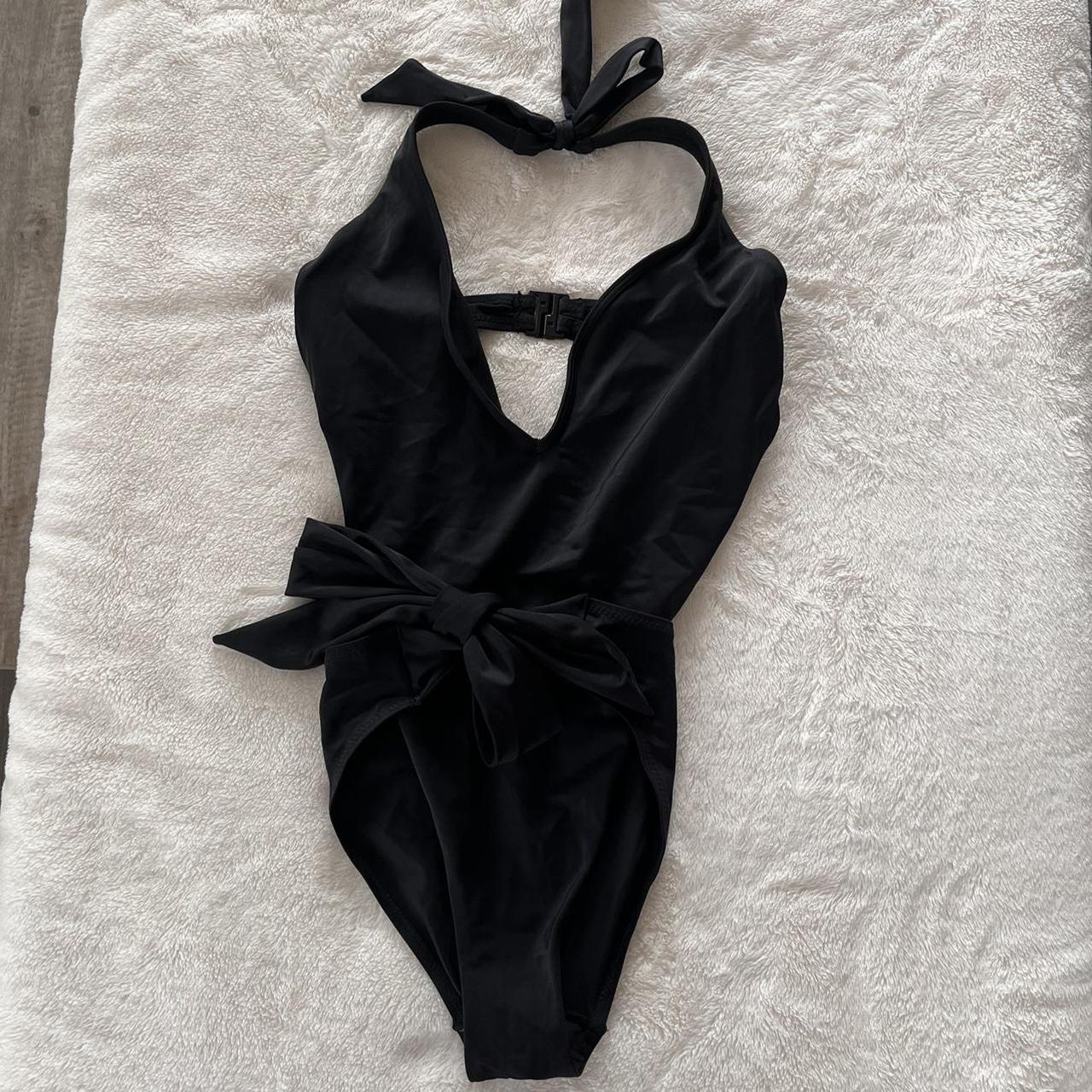 Pour Moi Women's Black Swimsuitonepiece Depop