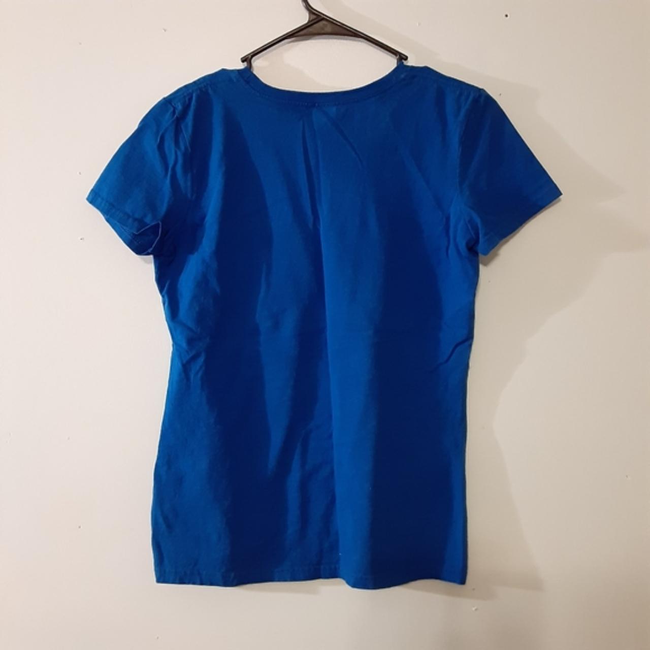 Women's Blue and White T-shirt (4)