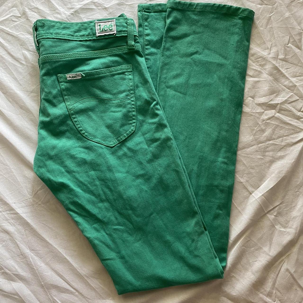 🤍 Green Lee skinny jeans Size 9 kids size $10... - Depop