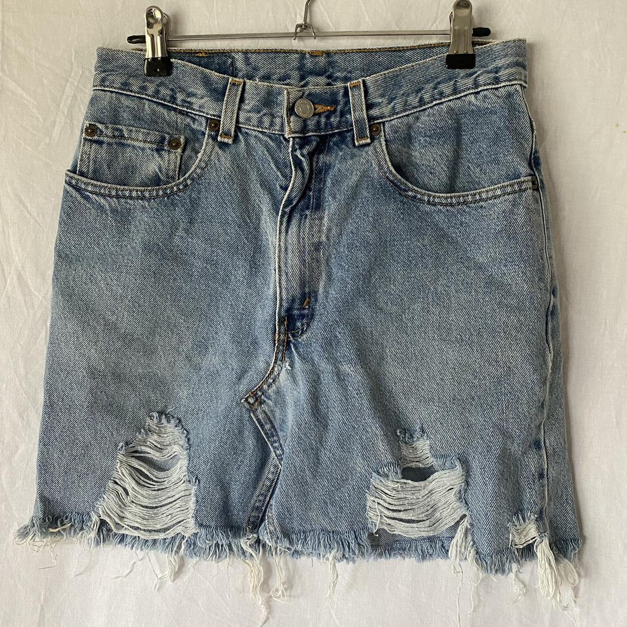 Levi's ripped skirt hotsell