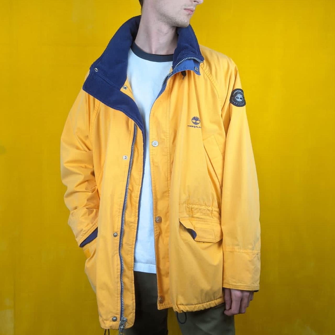 Timberland Men's Yellow Coat | Depop